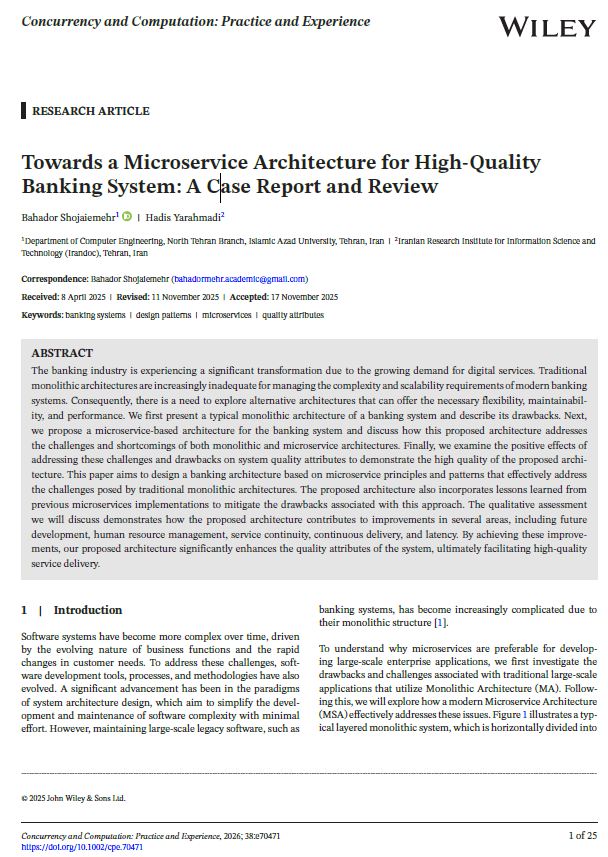 Towards a Microservice Architecture for High-quality Banking System: A Case Report and Review